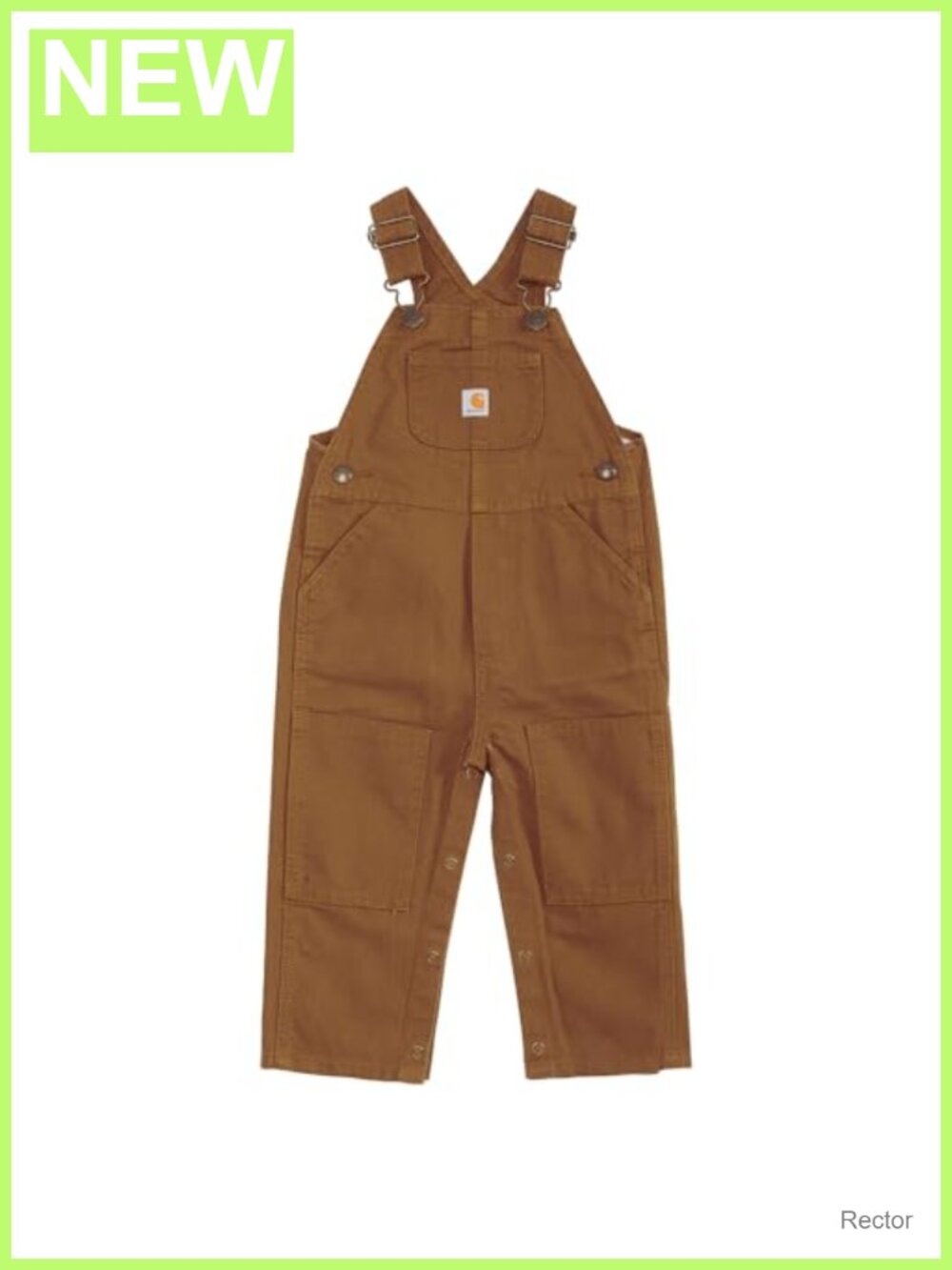 Toddler Canvas Bib Overalls Adjustable Straps Double Knees